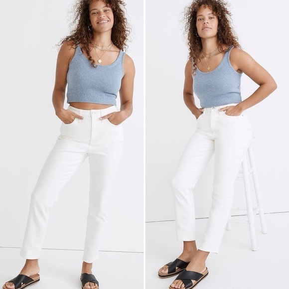 Madewell NWT Curvy Perfect Vintage Jeans 32 14 Tile White high rise waist retro - Picture 11 of 13